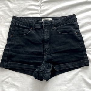 Black Denim Shorts